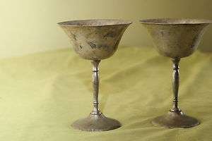   Duchin SILVER plated GOBLETS Chalice Wine Glasses CUPS Made in INDIA