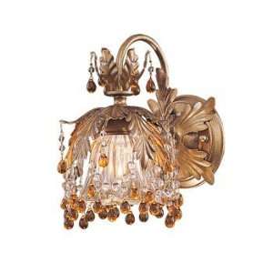    ROSA Melrose Wall Sconce Gold Leaf With Rosa Crystal