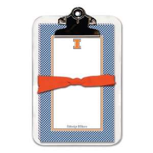   College Clipboard & Notesheets   Gingham (University of Illinois