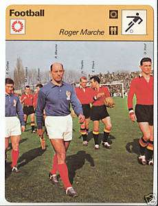 ROGER MARCHE Soccer 1977 FRANCE SPORTSCASTER CARD 10 11  