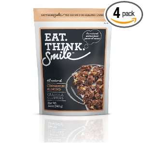 Eat. Think. Smile. Granola Clusters, Cinnamon Almond, 12 Ounce Pouches 