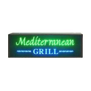 Mediterranean Grill Simulated Neon Sign 16 x 52