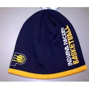  INDIANA PACERS NBA CUFFLESS TEAM KNIT BEANIE HAT/CAP BY 