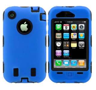 NEW Blue Silicone Rubber Soft Skin Cover Hard Case Protect For iPhone 