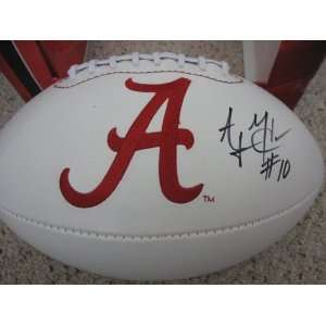 A J McCarron Signed Autographed Alabama Logo Football 