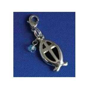  Charm Fish/Inlaid Cross 