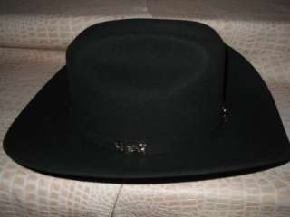Larry Mahans Black 20x Beaver Fur Felt Cowboy Hat  