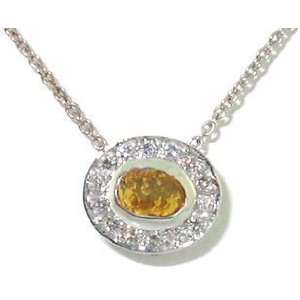  Mastini Oval Yellow Sapphire Necklace Mastini Fine 