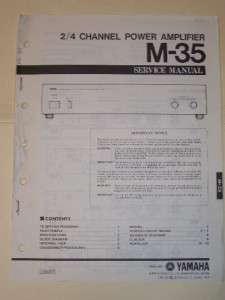 Yamaha Service Manual~M 35 Power Amplifier Amp  