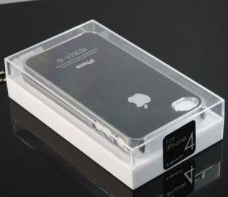 New Black Aluminum Back Case Cover For iPhone 4 4G 4S Gift Box Screen 