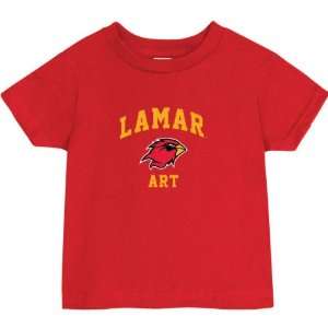 Lamar Cardinals Red Baby Art Arch T Shirt  Sports 