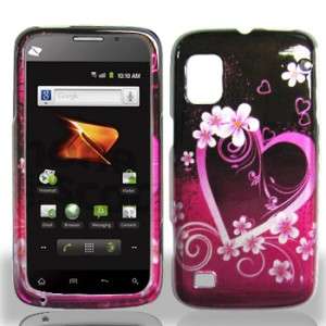   ZTE Warp HARD Protector Case Snap on Phone Cover Purple Love  