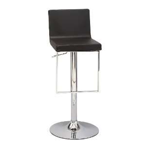   Bar Stool Leather & Chrome With Gas Lift Full Swivel.