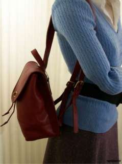 LOVELY Red COACH Daypack Backpack Bag Purse Handbag Leather Shoulder 