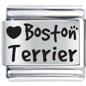  Love Boston Terrier Laser Italian Charm Pugster Jewelry