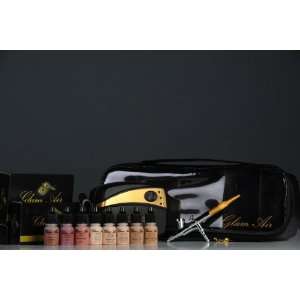 Glam Air Airbrush Makeup Machine System with 5 Medium Satin Shades of 