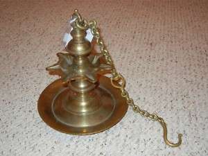 1700s Antiques Jewish German Judaica Brass Sabbath Lamp  