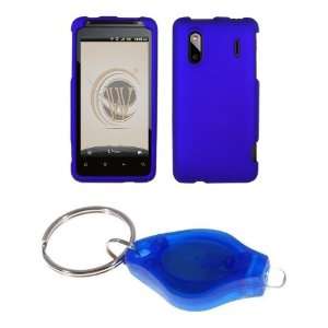  Premium Blue Rubberized Shield Hard Case Cover + ATOM LED 