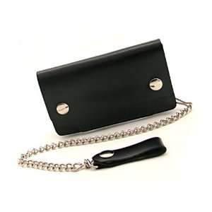  M2m Wallet, Leather, Biker With Chain, Black Health 