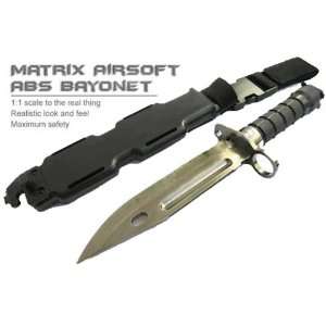 Matrix Airsoft Tactical Rubber Bayonet with Sheath & M4 / M16 QD Mount 