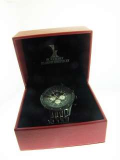 Techno Com by KC Black case 50MM 12 Big Diamonds Watch  