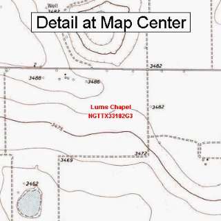  USGS Topographic Quadrangle Map   Lums Chapel, Texas 