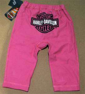 HARLEY® NEWBORN GIRLS REVERSIBLE TERRY PANT S9LGL64HD  