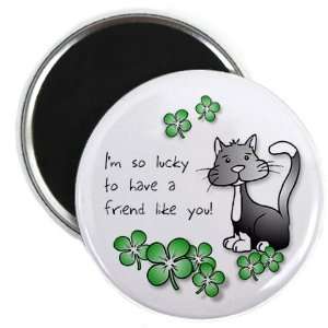  LUCKY KITTY CAT St Patricks Day 2.25 Fridge Magnet 
