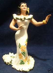 1950s Julene Ceramic Hawaiian Hula Girl Figure 6.5  