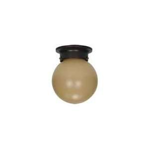  1 Light 6 Ceiling Mount W/ Champagne Linen Washed Glass 