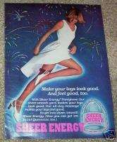 1977 Leggs Sheer Energy Pantyhose Leggs VINTAGE AD  