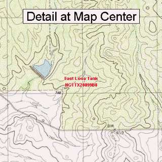  Topographic Quadrangle Map   East Losa Tank, Texas (Folded/Waterproof