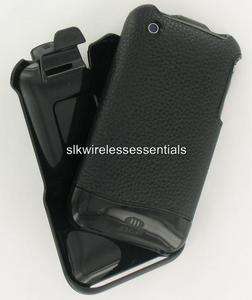   AGF iPhone 3G 3GS Genuine Black Leather Hard Case Cover+Holster  
