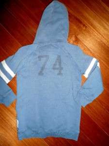   & Fitch by Hollister Blue Pull Over Kango Pkt Hoodie Sweat Shirt M/L