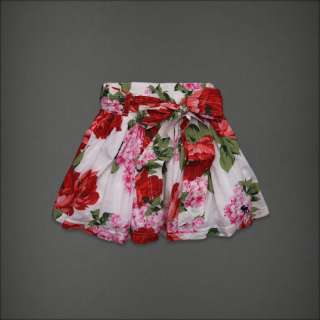 NWT Abercrombie & Fitch Women Kaylie Mini Floral Skirt with Belt 