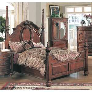  YT Furniture Madina Poster Bed (Red Cherry)