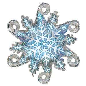  Sparkly Shiny Blue Linky Snowflake Silver Winter Snow 38 
