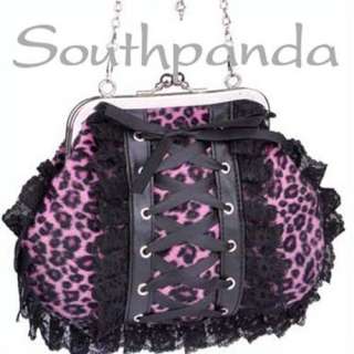 P016 Popular LEOPARD Lolita Lace Punk Tote Lady Shoulder Bag  