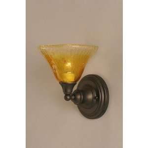  One Light Wall Sconce with Wine Crystal Glass in Dark 