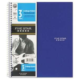  Wirebound Notebook, College Rule, 3 Subject 150 Sheets 