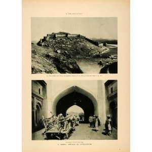  1928 Kabul Afghanistan Bala Hissar Bazaar Photogravure 