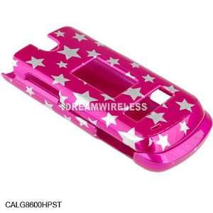 LG 8600 CRYSTAL CASE HOT PINK BASE WITH STAR
