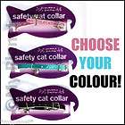REFLECTIVE SAFETY PET CAT/KITTEN COLLAR WITH BELL SELECT YOUR COLOUR 