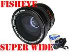 DELUXE HD FISHEYE Fish Eye LENS X .42 FOR 34mm CANON CAMCORDER