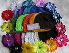 UPICK Lot 6 3 Kufi Caps & 3 Lilly Flower Hair Clips for Boutique Bows