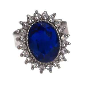  Kayt Silver Sapphire Crystal Fashion Ring Jewelry