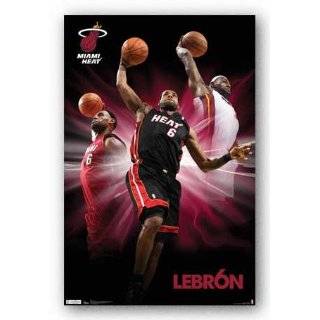 22x34) Miami Heat Lebron James Triple Dunk Sports Poster