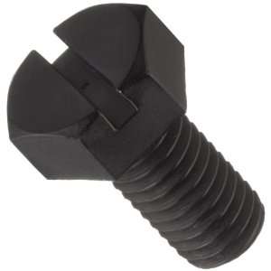 Metric Black Nylon 6/6 Slotted Hex Cap Screw, USA Made, M3   0.5, 6 mm 