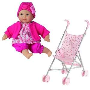   Calin 12 Baby Doll Laughing Flowers and Stroller Toys & Games