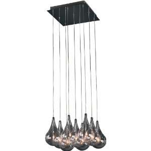Larmes Collection 9 Light 12 Polished Chrome Pendant and Clear Glass 